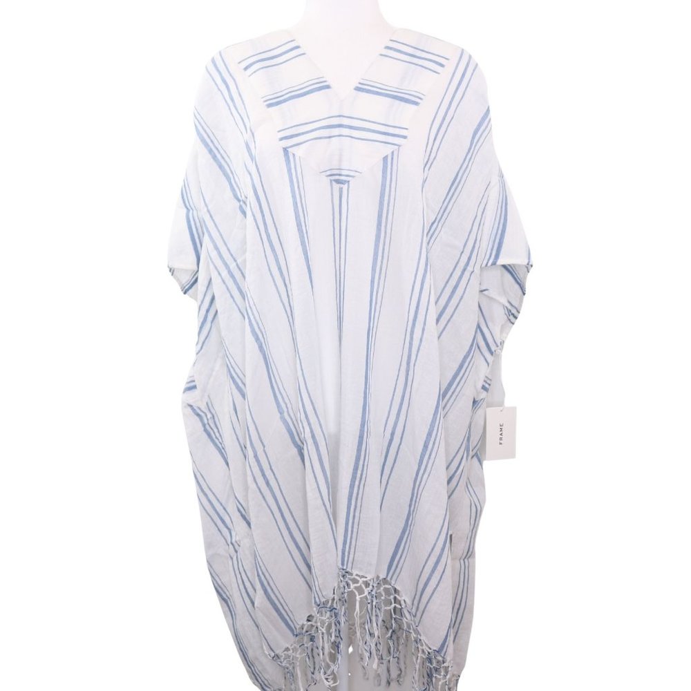 FRAME Striped Cotton Gauze Cover Up Dress